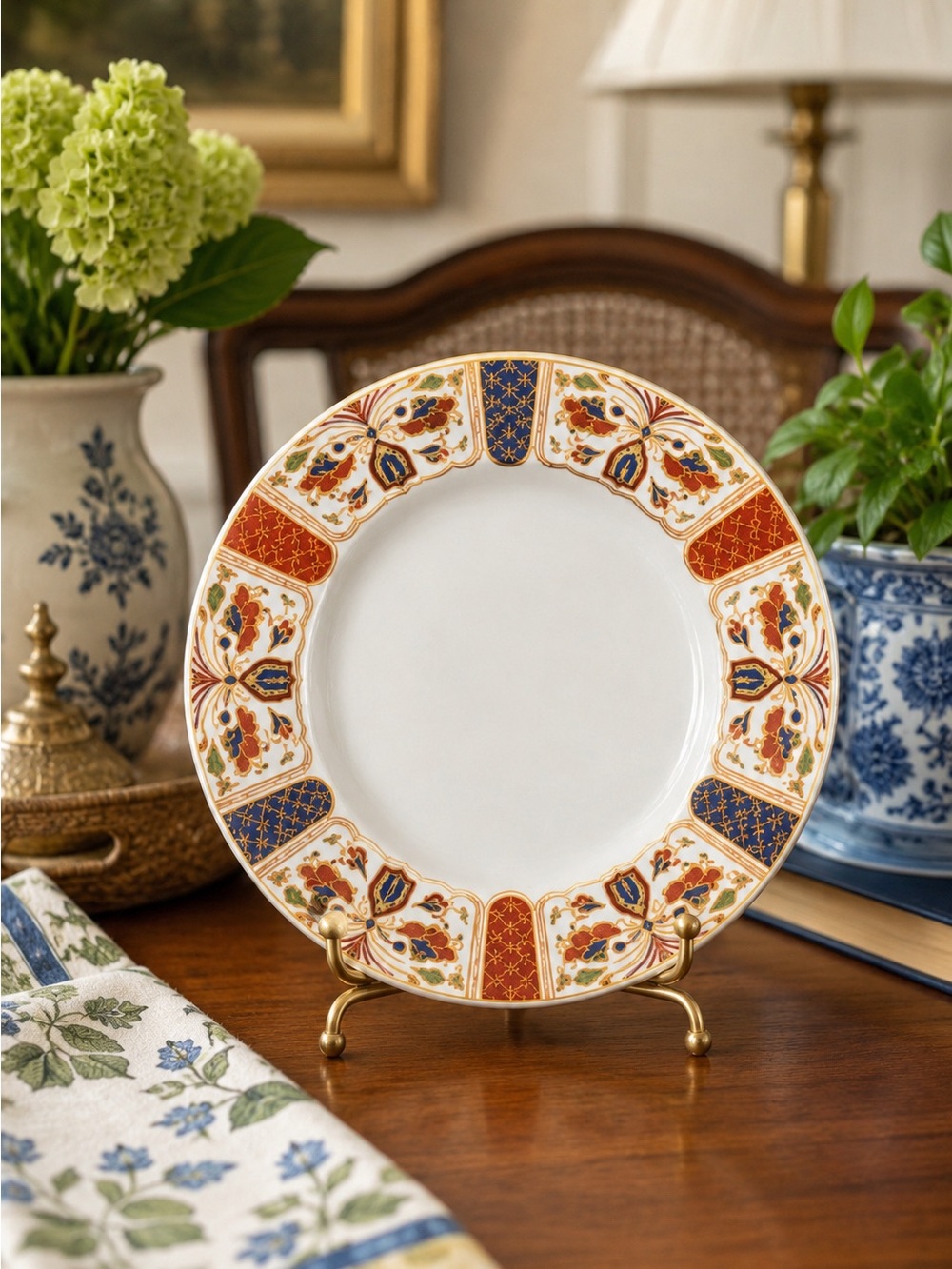Vintage Queen’s Imari Dinner Plate | Fine China | Made in India | 10 7/8”